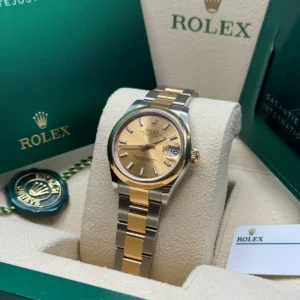 RLX Datejust m278243-0013/0014 31mm Champagne Dial Yellow Rolesor Oyster Watch