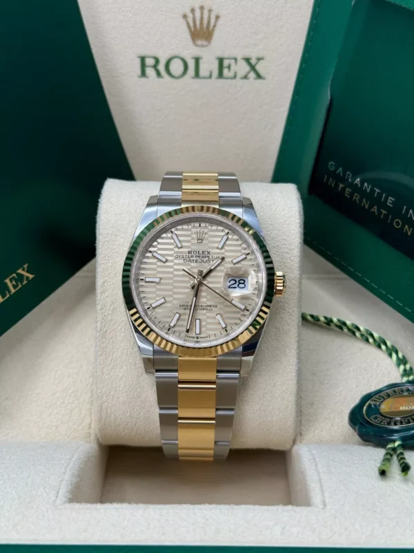 RLX Datejust 36mm 126233 Golden Fluted Motif 36mm Dial Oyster Bracelet