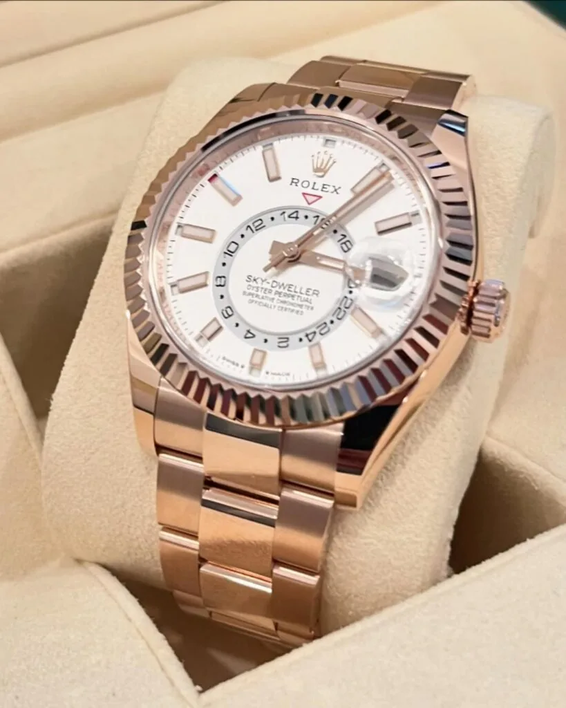 RLX Sky-Dweller 42mm 336935-0003/0007 Rose Gold White Dial Oyster