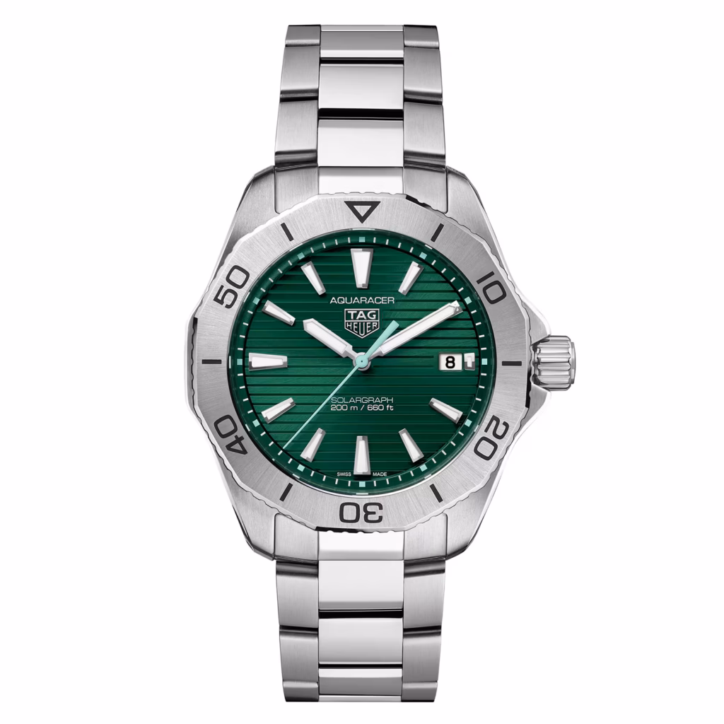 【7A Quality】TAG Heuer Aquaracer Professional 200 Solargraph 40mm Mens Watch Green WBP1115.BA0000