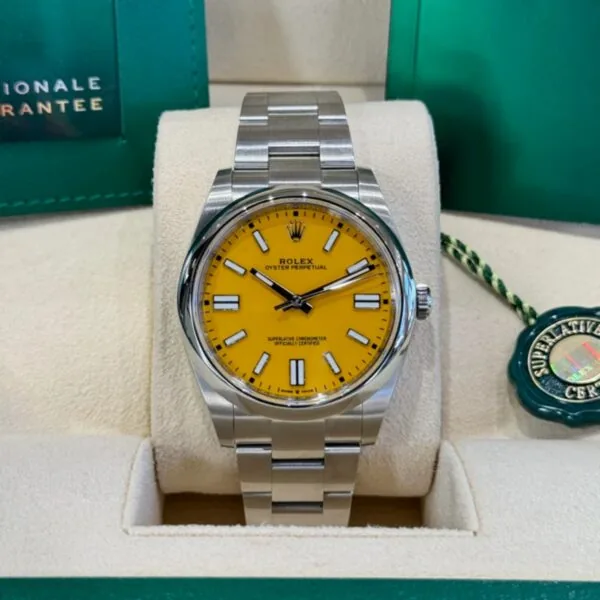 RLX Oyster Perpetual 41mm 124300-0004 Yellow Dial