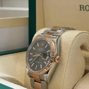 RLX Datejust 36mm 126231 Slate/Gray Dial Oystersteel and 18K Rose gold Oyster Bracelet