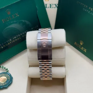 RLX Datejust 41mm 126331 Chocolate Index Jubilee Steel and Everose Gold Watch