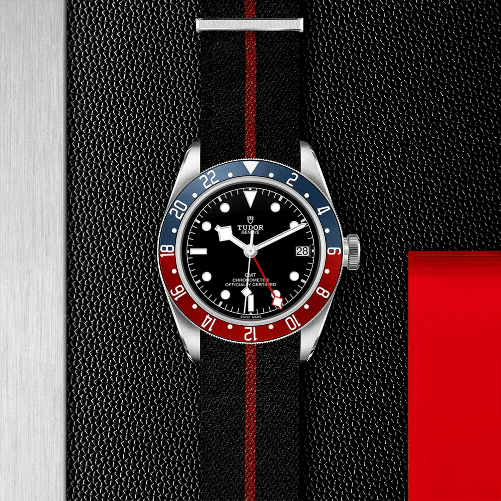 【7A Quality】TUDOR Black Bay GMT 41mm Black Dial Automatic Men's Fabric Strap Watch M79830RB-0003