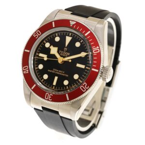【7A Quality】TUDOR Black Bay 41mm Black Dial & Red Bezel Men's Rubber Strap Watch M7941A1A0RU-0002