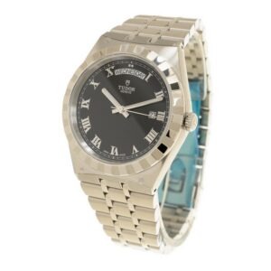 【7A Quality】TUDOR Royal Date/Day 41mm Black Roman Dial Men's Automatic Watch M28600-0003