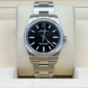 RLX Oyster Perpetual 34mm 124200 Black Dial Oyster Stainless Steel Bracelet Watch