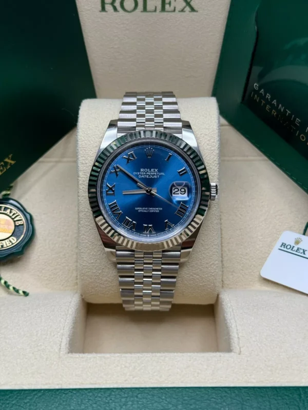 RLX Datejust 41mm 126334 Blue Roman Oyster Stainless Steel Men’s Watch