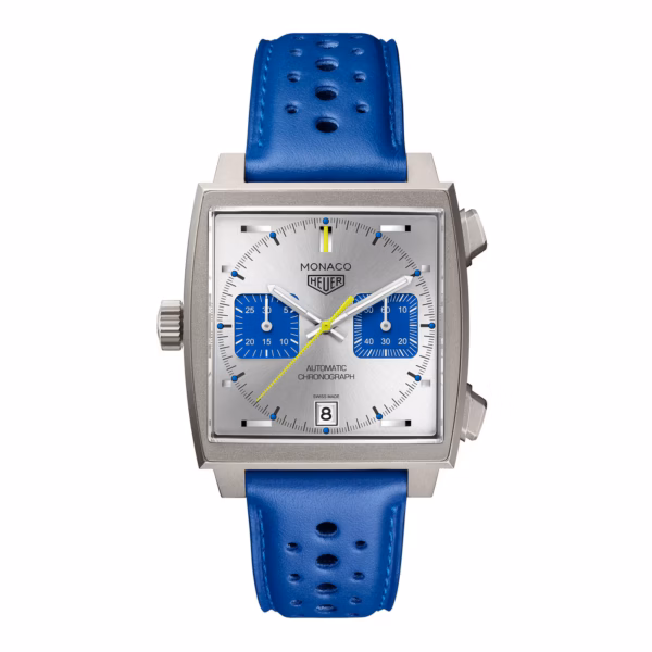 【7A Quality】TAG Heuer Monaco Chronograph Racing Blue Limited Edition 39mm Mens Watch Silver CAW218C.FC6548