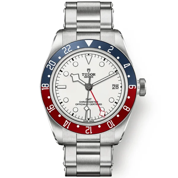 【7A Quality】TUDOR Black Bay GMT 41mm White Dial & Red/Blue Bezel Bracelet Watch M79830RB-0010