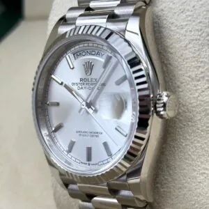 RLX Day-Date "President" 40mm Silver Diamonds Dial 228236-0002