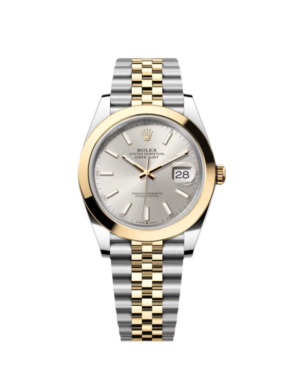 RLX Datejust 41mm 126303 Silver Index Oyster Steel and Yellow Gold Mens Watch