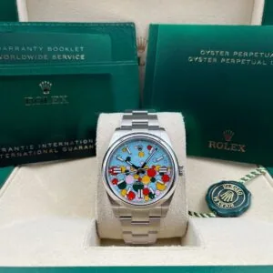 RLX Oyster Perpetual 36mm 126000-0009 Turquoise Celebration Dial Oyster Bracelet