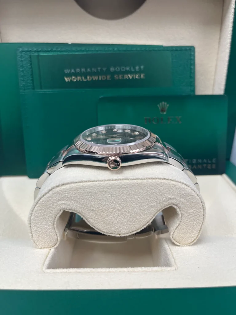 RLX Datejust 41mm 126331 Datejust Chocolate Diamond Oyster Steel and Everose Gold Watch