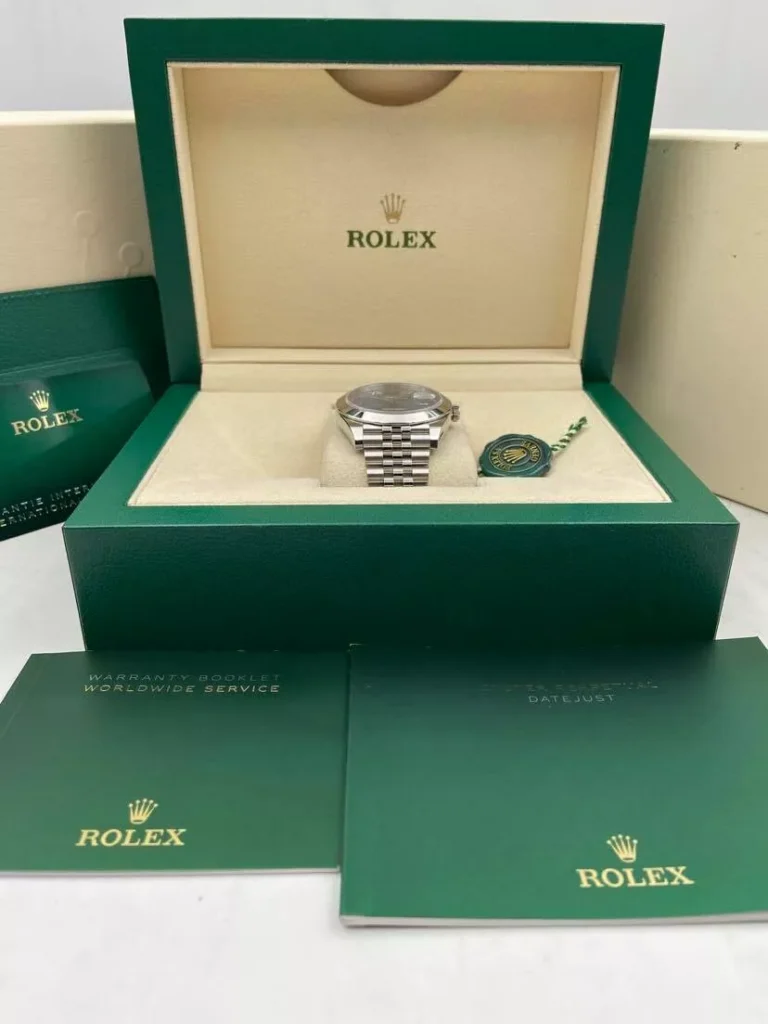 RLX Datejust 41mm 126300 Blue Roman Oyster Stainless Steel Watch