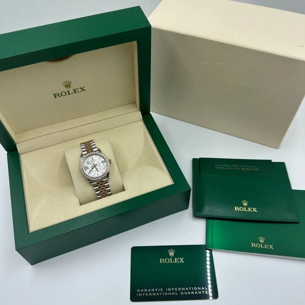 RLX Datejust m278381-0031/0032 Silver Floral Motif Diamond Dial Diamond-Set Bezel 31mm
