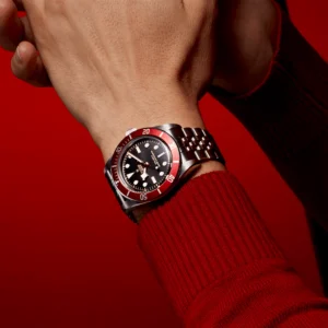 【7A Quality】TUDOR Black Bay 41mm Black Dial & Red Bezel Five-Link Bracelet Watch M7941A1A0RU-0003