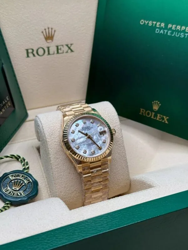 RLX Datejust m278278-0020 White 31mm Dial President Bracelet Watch