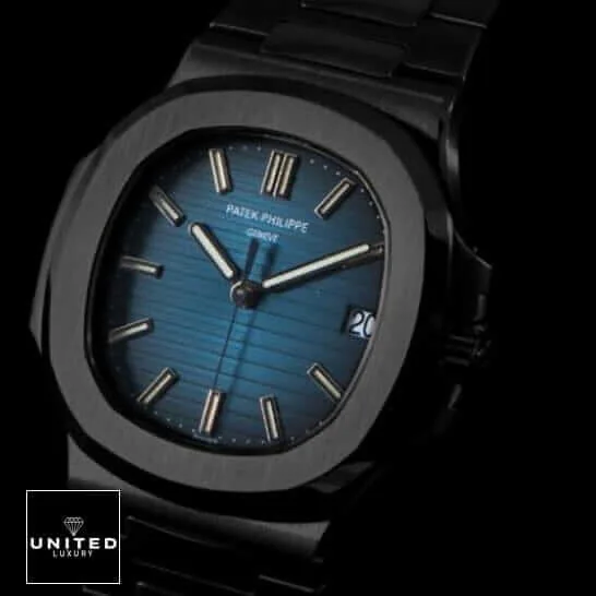 Patek Philippe Geneve Blue Dial 5711 Replica black background