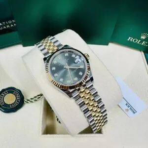 RLX Datejust m278273-0029/0030 31mm Olive Green Dial Stainless Steel and Yellow Gold Oyster Watch