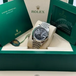 RLX Datejust 41mm 126334 Slate Roman Jubilee Stainless Steel Mens Watch