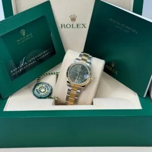 RLX Datejust m278273-0015/0016 31mm Olive Green Dial Stainless Steel and Yellow Gold Oyster Watch