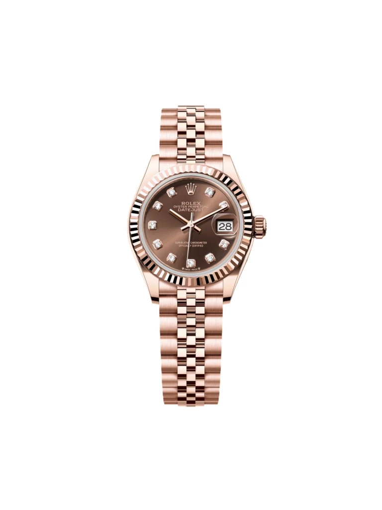 RLX Lady-Datejust 31mm 279175 Chocolate Diamond-Set Dial President Everose Gold