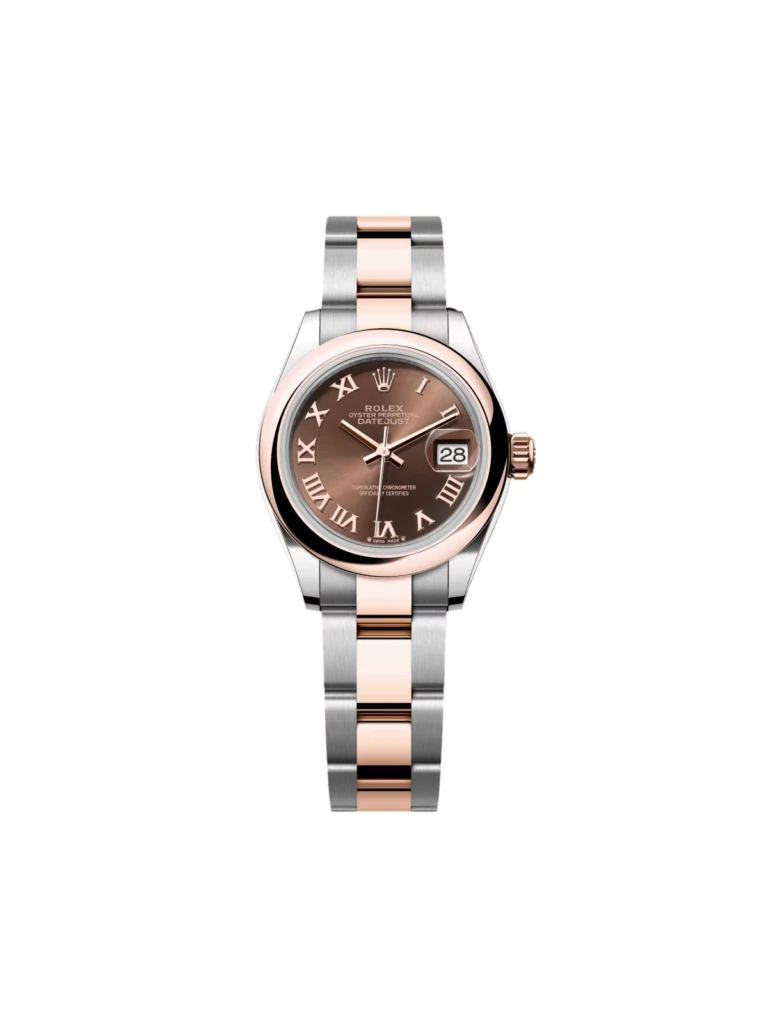 RLX Lady-Datejust 31mm 279161 Chocolate Roman Dial, Two Tone Stainless Steel & 18K Rose Gold Oyster Bracelet Women's Watch