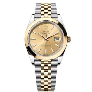 RLX Datejust 41mm 126303 Champagne Index Oyster Steel and Yellow Gold Mens Watch