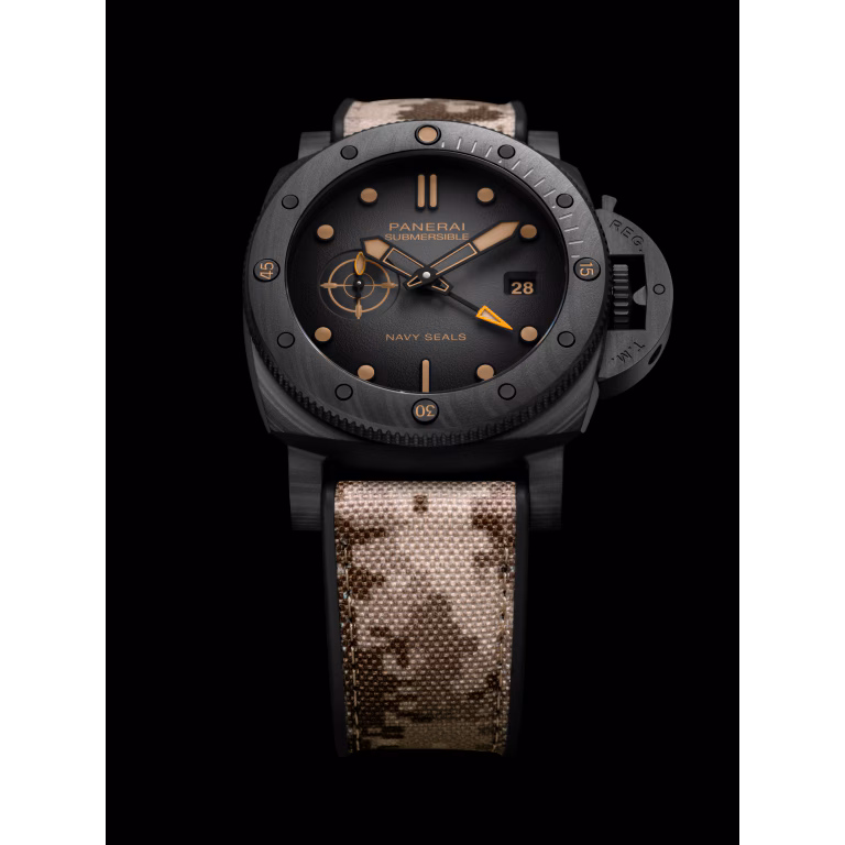 【7A Quality】Panerai Submersible QuarantaQuattro GMT Navy SEALs Carbotech™ 44mm PAM01513