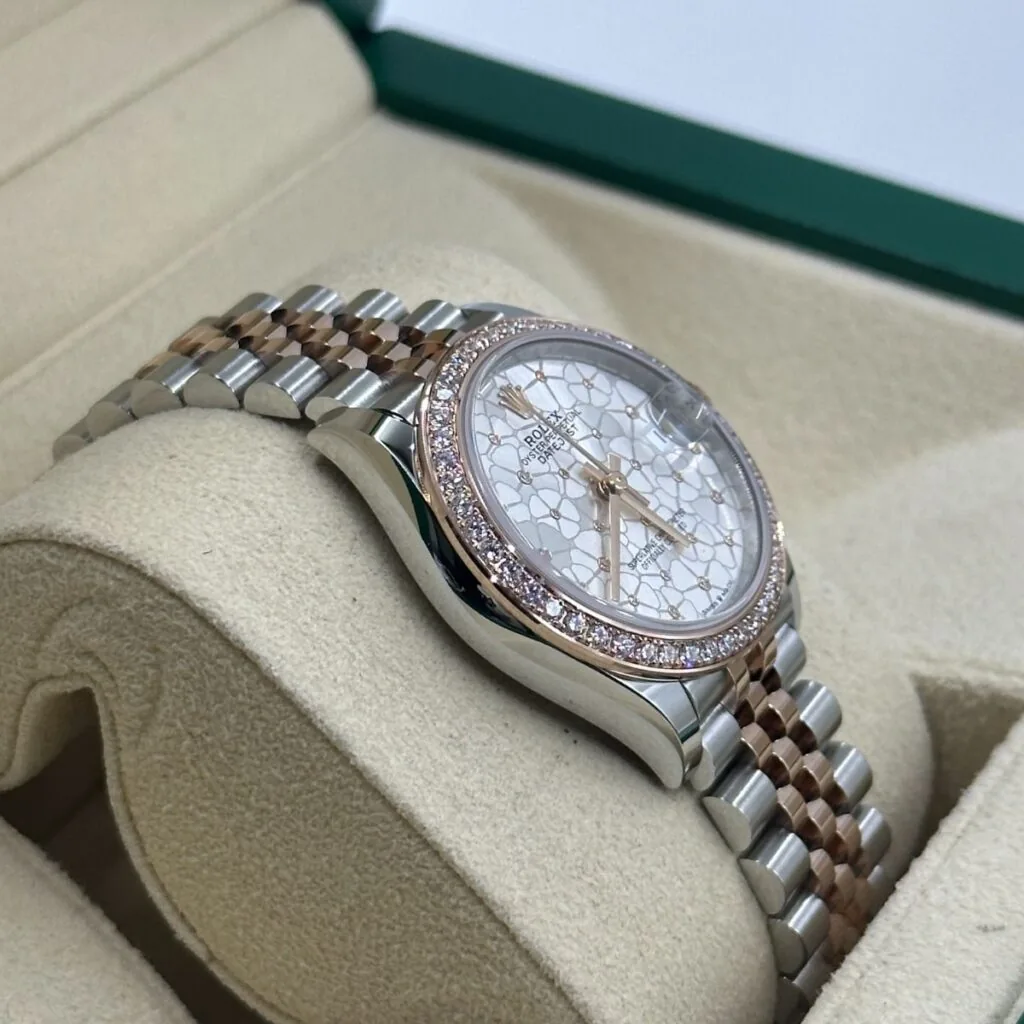 RLX Datejust m278381-0031/0032 Silver Floral Motif Diamond Dial Diamond-Set Bezel 31mm