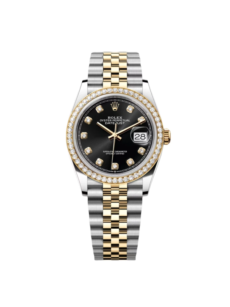 RLX Datejust 36mm 126283 Bright Black Dial Oyster Bracelet Watch