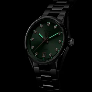【7A Quality】TAG Heuer Carrera Date 36mm Ladies Watch Green Diamond Dot WBN2317.BA0001
