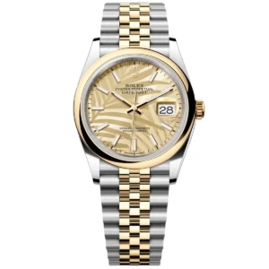 RLX Datejust 36mm 126203 Golden Dial Domed Bezel Oyster Bracelet
