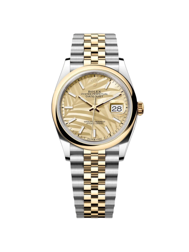 RLX Datejust 36mm 126203 Golden Dial Domed Bezel Oyster Bracelet