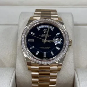 RLX Day-Date 40mm 228398TBR-0038 Onyx Dial President Watch