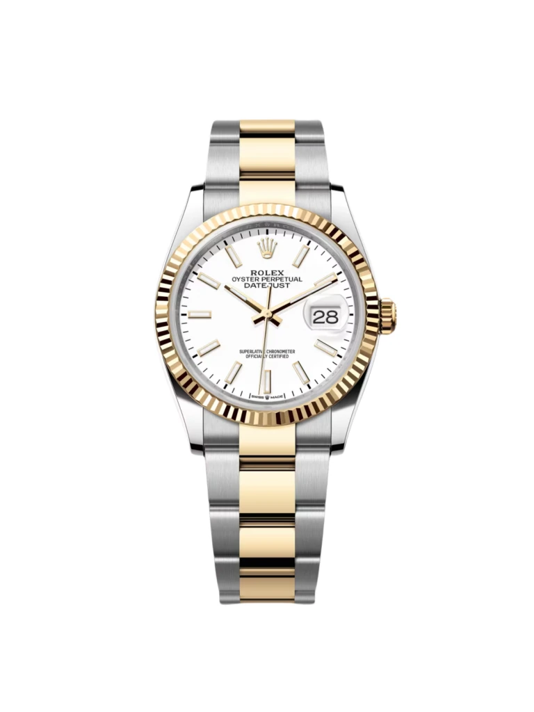 RLX Datejust 36mm 126233 White Index Dial Two-Tone Jubilee Bracelet Watch
