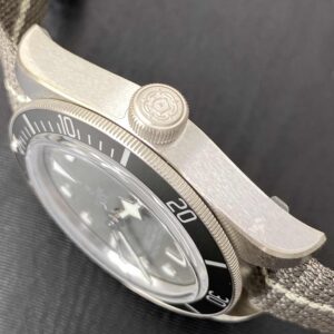 【7A Quality】TUDOR Black Bay 58 925 39mm Silver Case Taupe Dial Fabric Strap Watch