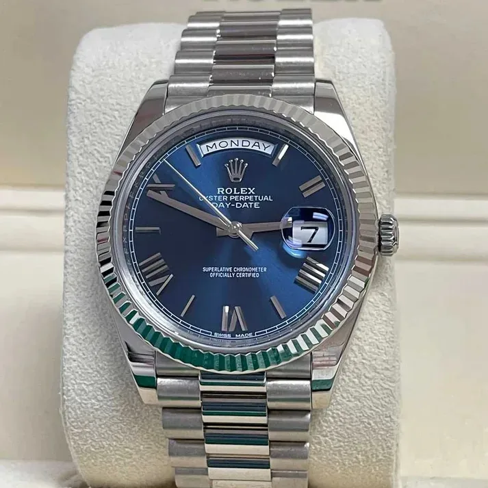 RLX Day-Date "President" 40mm Blue Roman Dial 228236-0007