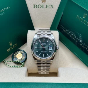 RLX Datejust 41mm 126334 Mint Green Fluted Motif Dial Oyster Bracelet