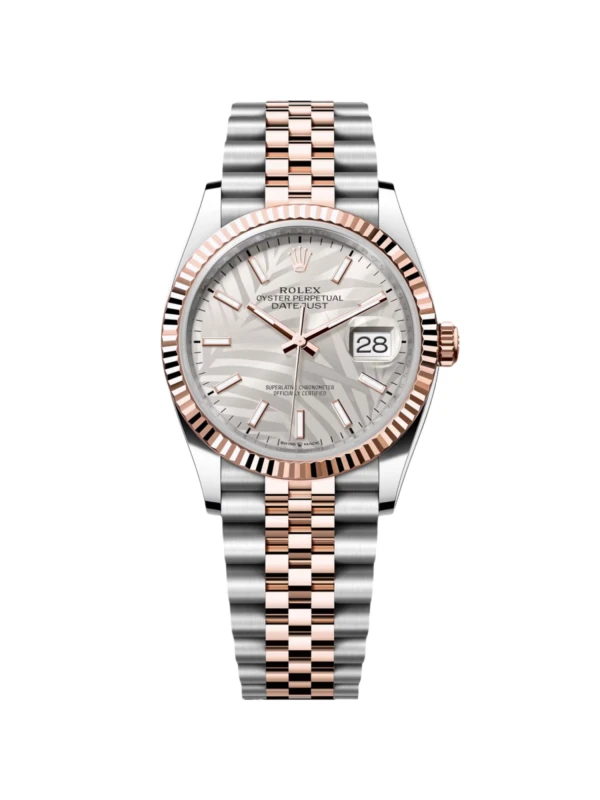 RLX Datejust 36mm 126231 Silver Palm Motif Dial Oyster Bracelet