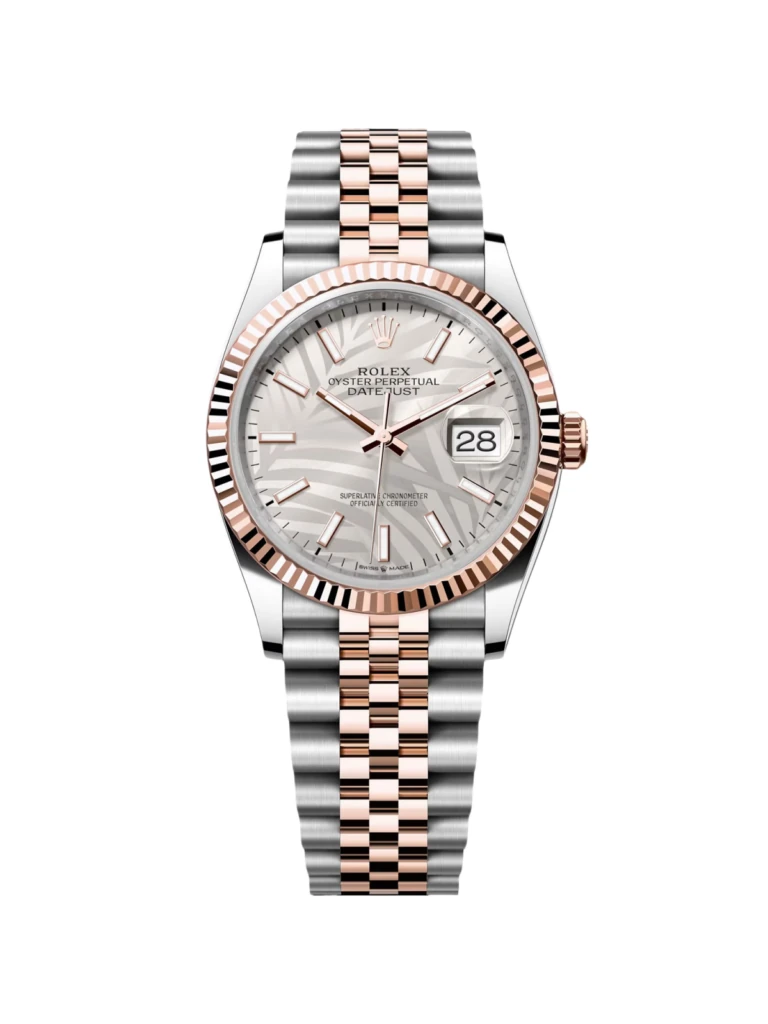 RLX Datejust 36mm 126231 Silver Palm Motif Dial Oyster Bracelet