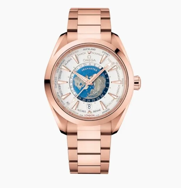 Omega AQUA TERRA 150M CO‐AXIAL MASTER CHRONOMETER GMT WORLDTIMER 43 MM