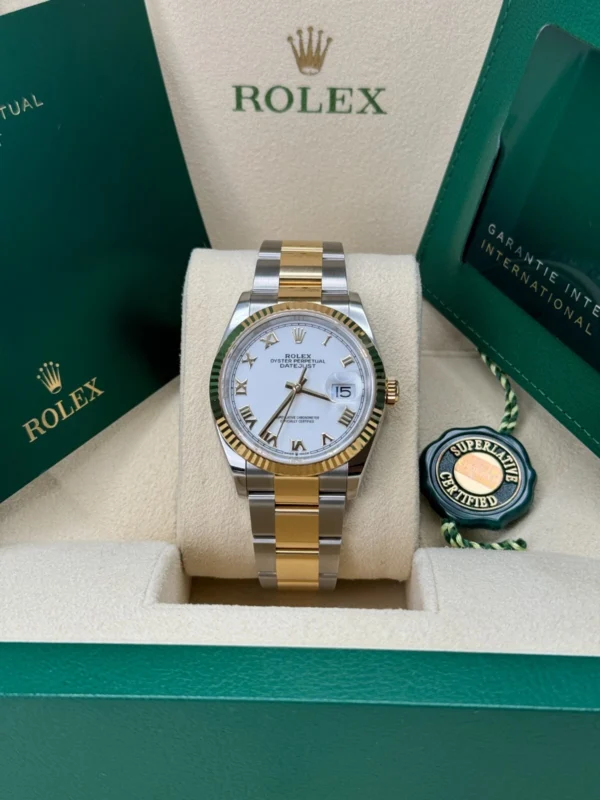 RLX Datejust 36mm 126233 White Dial Oyster Bracelet Watch