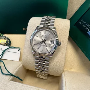 RLX Datejust m278274-0011/0012 Silver Dial 31mm Fluted Bezel Oyster Bracelet