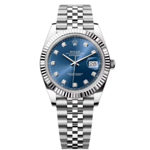 RLX Datejust 41mm 126334 Blue Diamond Oyster Stainless Steel Mens Watch
