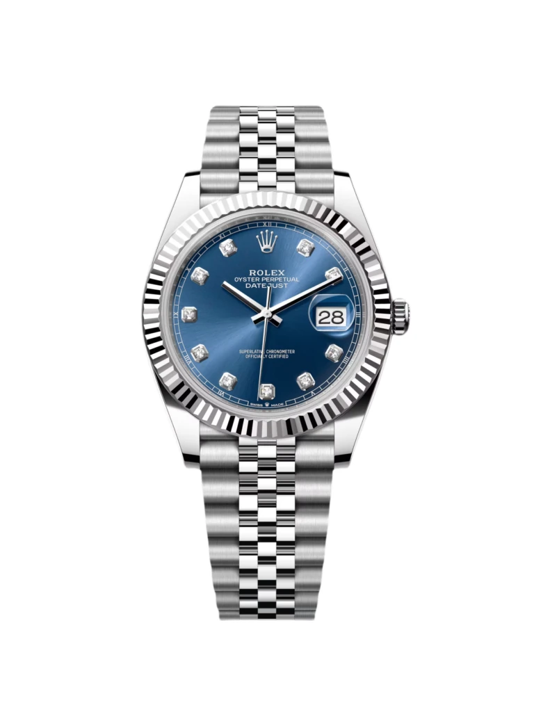 RLX Datejust 41mm 126334 Blue Diamond Oyster Stainless Steel Mens Watch