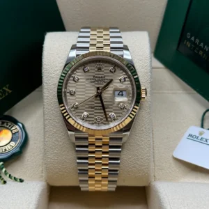 RLX Datejust 36mm 126233 Champagne Fluted Motif Diamond Dial Jubilee Bracelet
