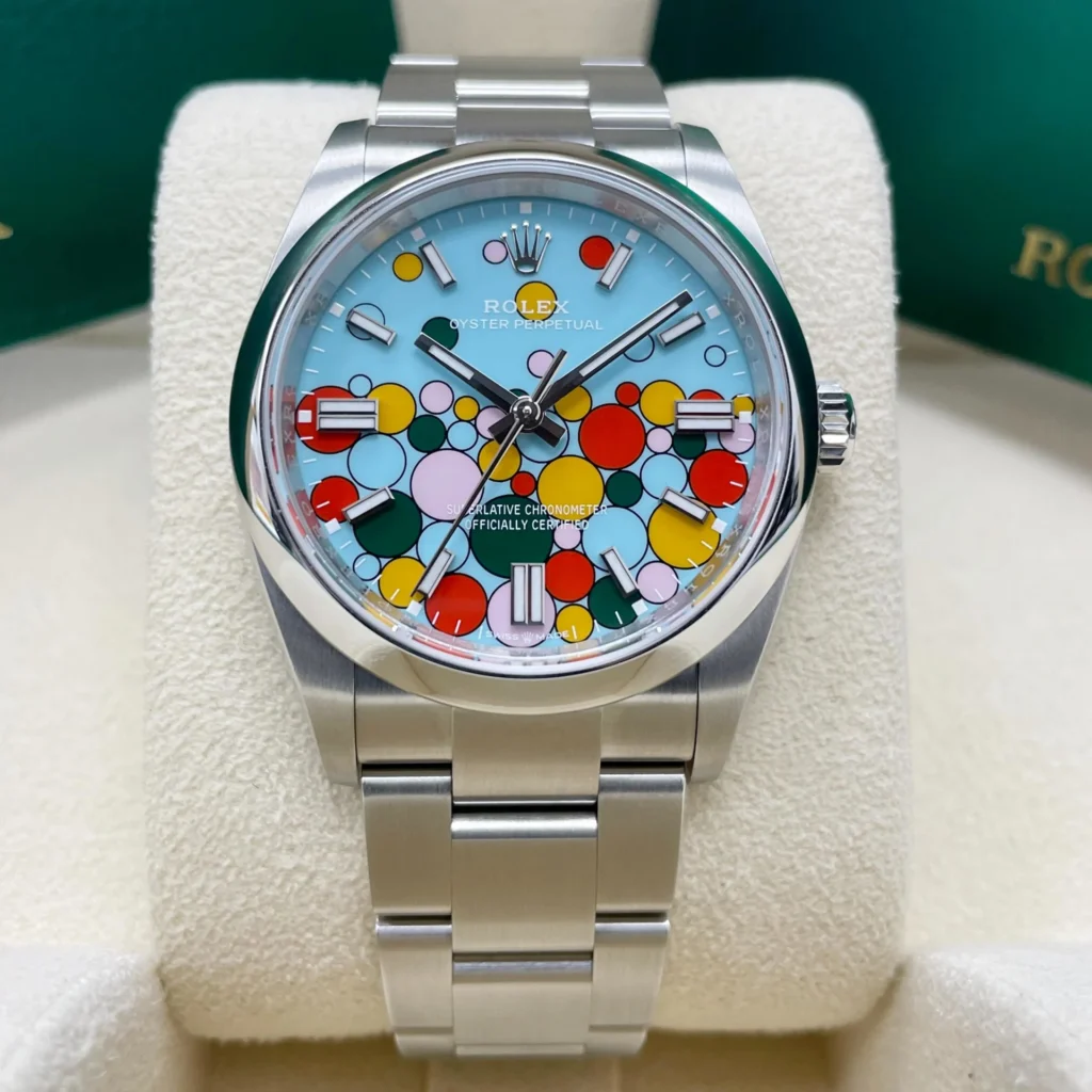 RLX Oyster Perpetual 36mm 126000-0009 Turquoise Celebration Dial Oyster Bracelet