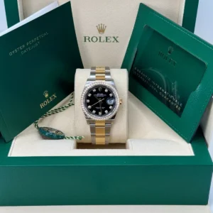 RLX Datejust 36mm 126283 Bright Black Dial Oyster Bracelet Watch